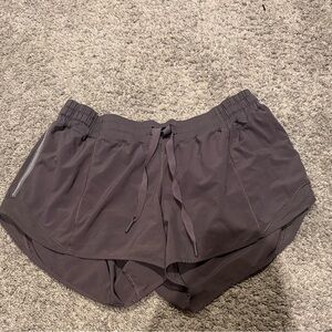 lululemon athletica Women's Dark Gray Running Shorts with Drawstring
